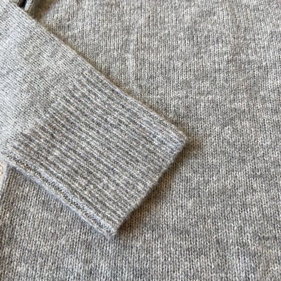 Theory Sabine Gray Wool Off The Shoulder Sweater - Picture 4 of 7